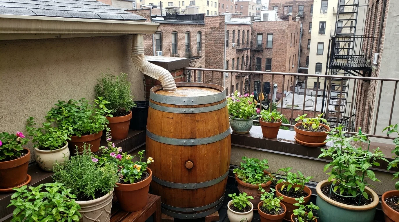 Rain Barrel With Hose Connection